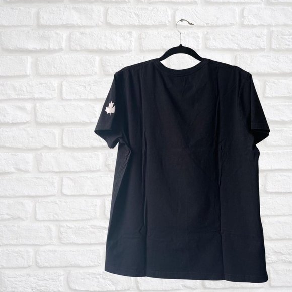 Roots Black Logo T-shirt size M - Picture 3 of 3